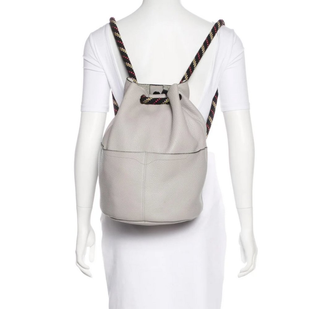 Rebecca Minkoff Climbing Rope Leather Backpack NWT Gray Grey